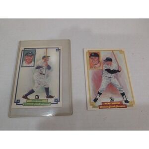 Mickey Mantle 1984 Donruss Grand Champion Jumbo Card #50 + Babe Ruth #1
